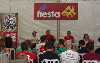 Nelson Restrepo, Enrique Santiago, Ismael González e Isabel Crespo presentando la Red de Solidaridad Popular Nelson Restrepo, Enrique Santiago, Ismael González e Isabel Crespo presentando la Red de Solidaridad Popular
