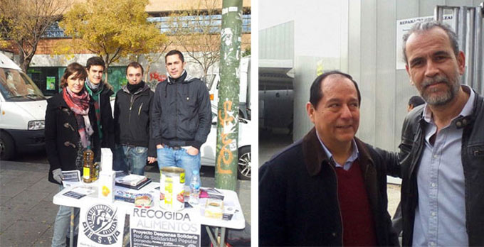 Primera semana de recogida de la Despensa Solidaria de RSP Centro-Arganzuela, con el actor Willy Toledo a la derecha (diciembre 2013). Primera semana de recogida de la Despensa Solidaria de RSP Centro-Arganzuela, con el actor Willy Toledo a la derecha (diciembre 2013).