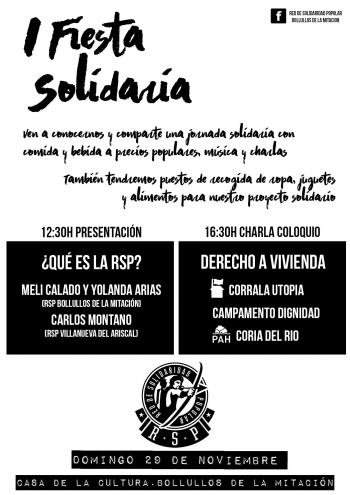 I Fiesta Solidaria RSP Bollullos de la Mitación Cartel I Fiesta Solidaria