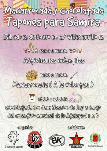 Tapones para Samira: Macarronada, chocolatada y mucho más